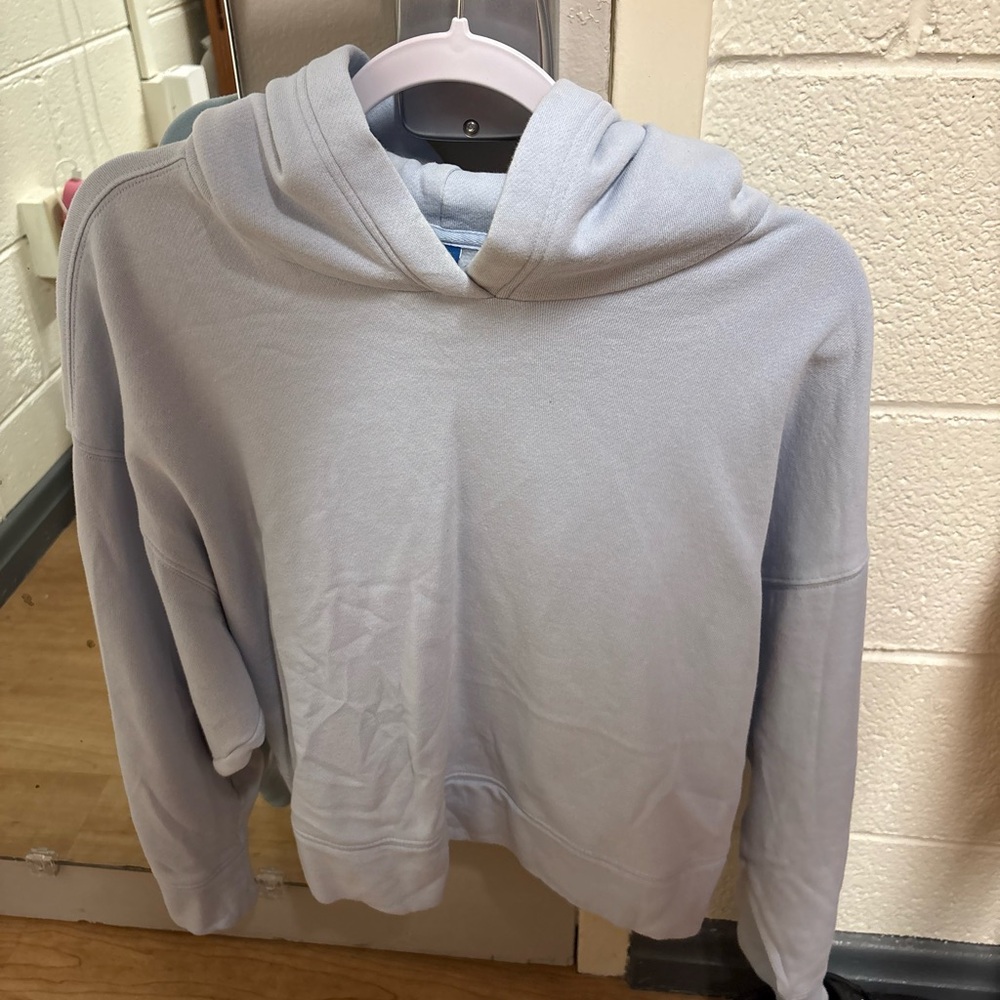 Old Navy Light Blue Cropped Hoodie